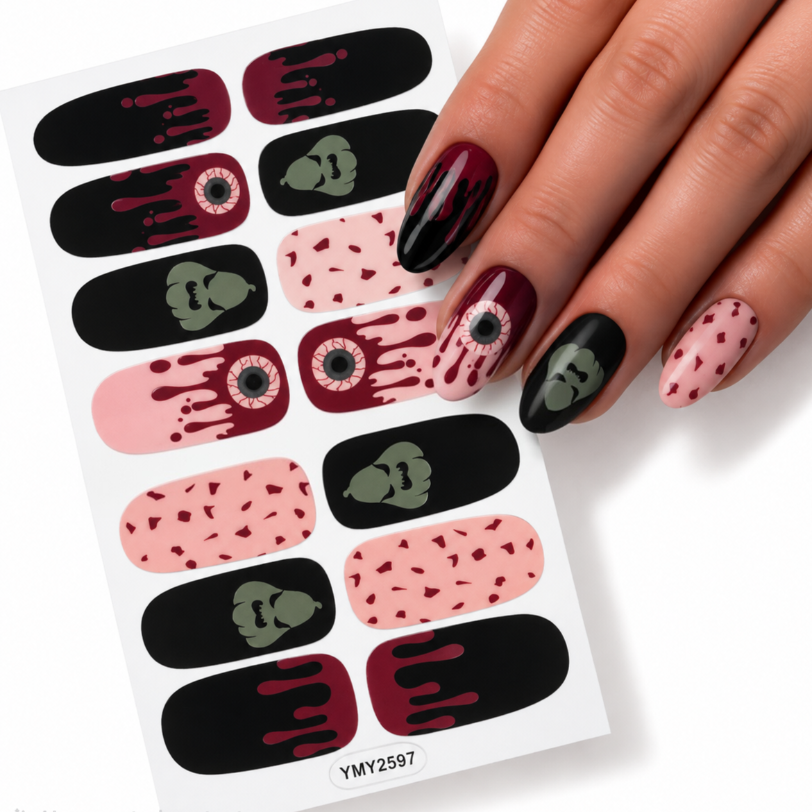 Bloody Halloween | Nail Wraps | Nail Stickers | Nail Strips | Gel Nails | Nail Polish Wraps - Nailfordable