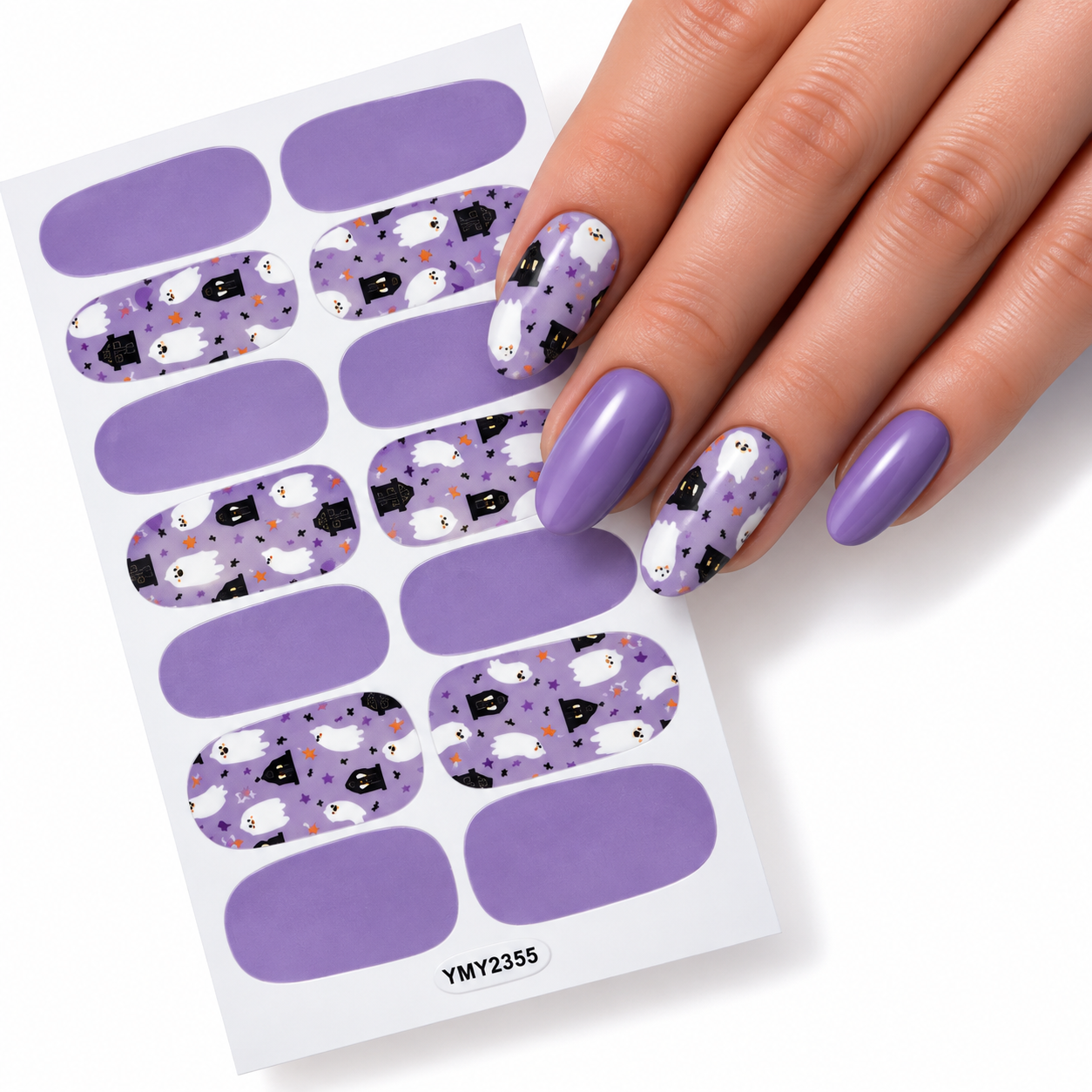Lilac Halloween | Nail Wraps | Nail Stickers | Nail Strips | Gel Nails | Nail Polish Wraps - Nailfordable