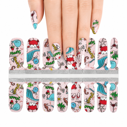 Summer | Nail Wraps | Nail Stickers | Nail Strips | Gel Nails | Nail Polish Wraps - Nailfordable