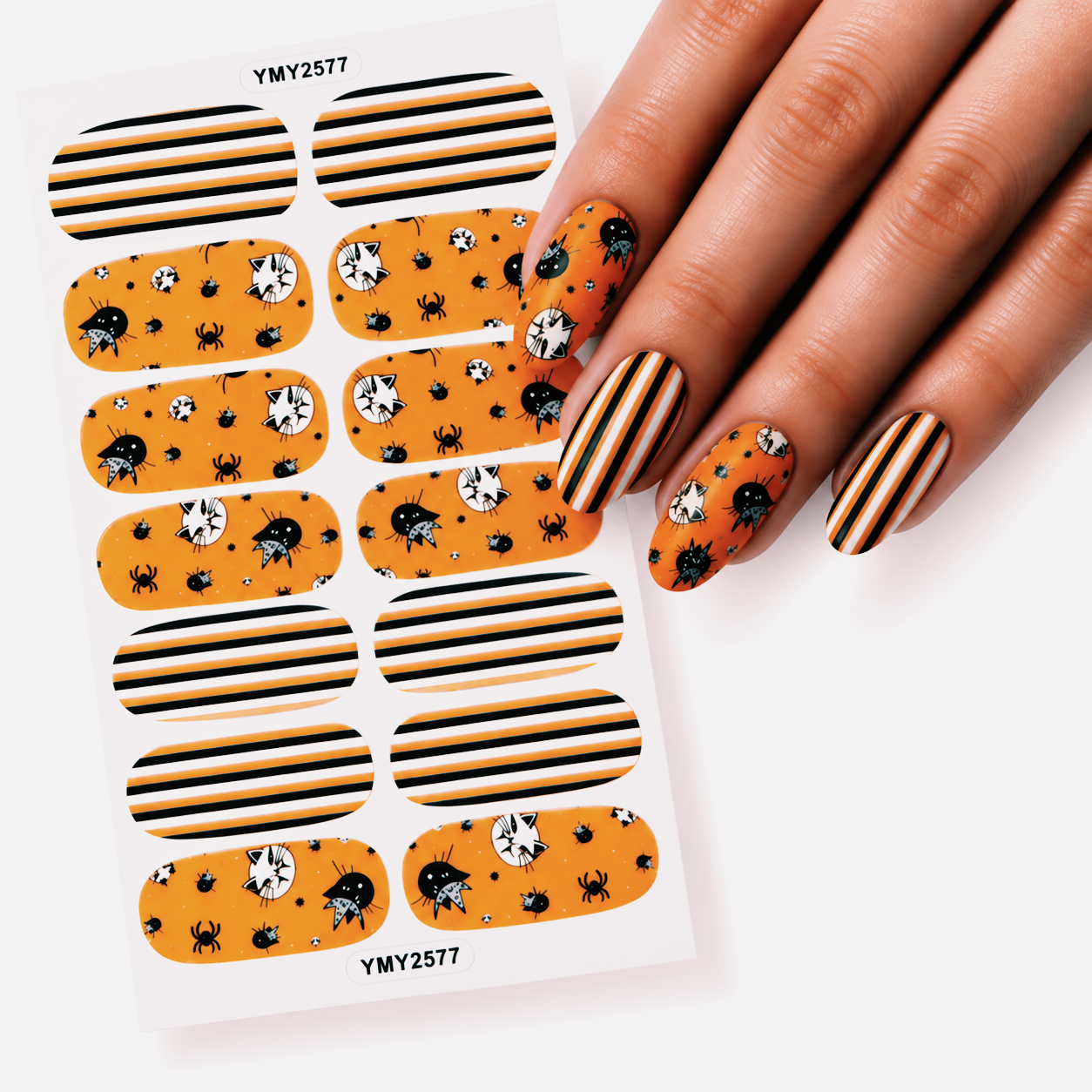 Halloween cats | Nail Wraps | Nail Stickers | Nail Strips | Gel Nails | Nail Polish Wraps - Nailfordable