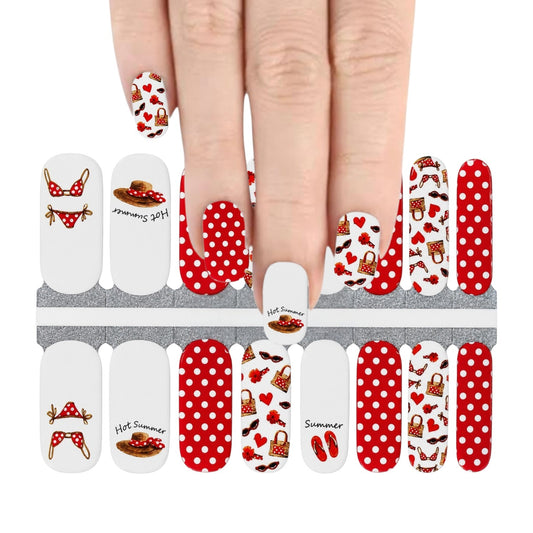 Hot Summer | Nail Wraps | Nail Stickers | Nail Strips | Gel Nails | Nail Polish Wraps - Nailfordable