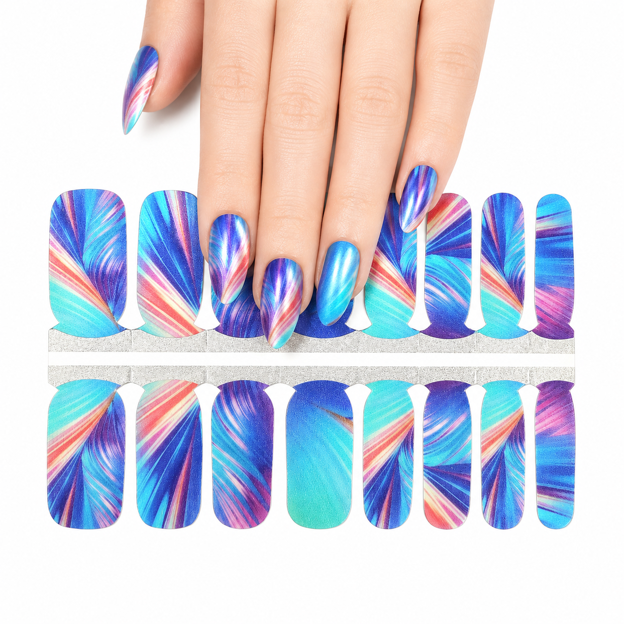 Colorful Jungle | Nail Wraps | Nail Stickers | Nail Strips | Gel Nails | Nail Polish Wraps - Nailfordable