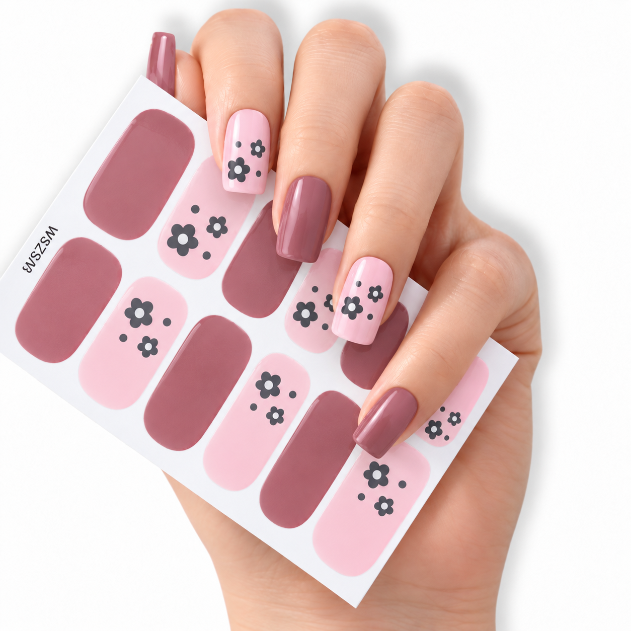 Black flowers | Nail Wraps | Nail Stickers | Nail Strips | Gel Nails | Nail Polish Wraps - Nailfordable
