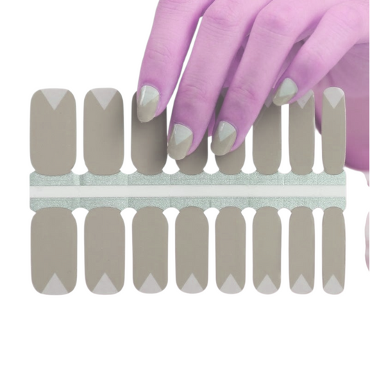 Gray Pyramid | Nail Wraps | Nail Stickers | Nail Strips | Gel Nails | Nail Polish Wraps - Nailfordable