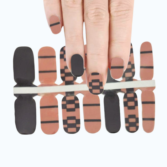 Partial Checker | Nail Wraps | Nail Stickers | Nail Strips | Gel Nails | Nail Polish Wraps - Nailfordable