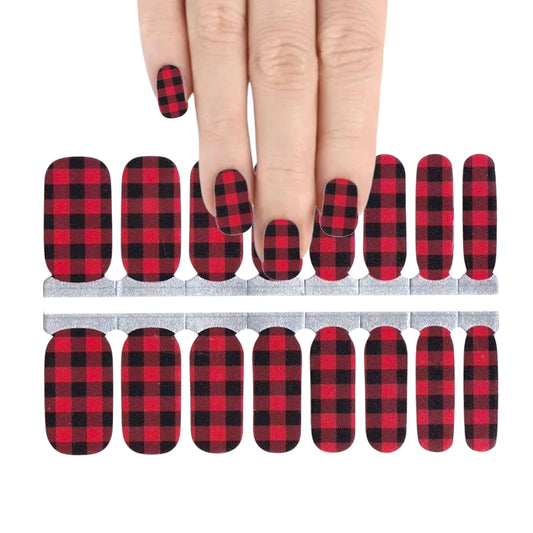 Buffalo plaid | Nail Wraps | Nail Stickers | Nail Strips | Gel Nails | Nail Polish Wraps - Nailfordable