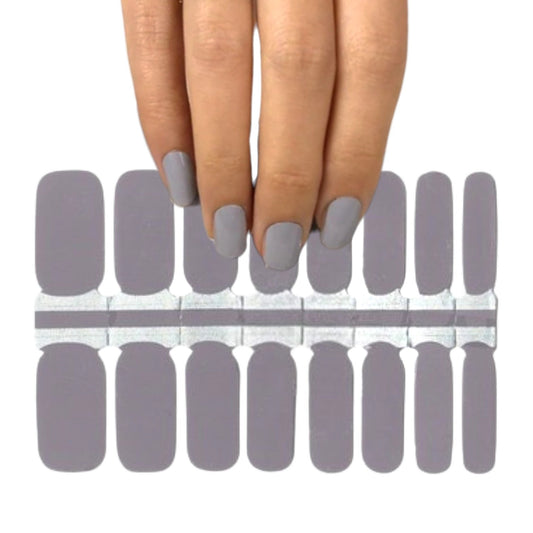 Smoke gray solid | Nail Wraps | Nail Stickers | Nail Strips | Gel Nails | Nail Polish Wraps - Nailfordable