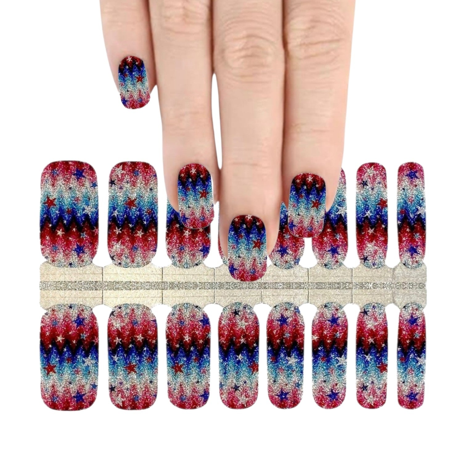 Patriotic celebration | Nail Wraps | Nail Stickers | Nail Strips | Gel Nails | Nail Polish Wraps - Nailfordable