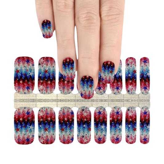 Patriotic celebration | Nail Wraps | Nail Stickers | Nail Strips | Gel Nails | Nail Polish Wraps - Nailfordable