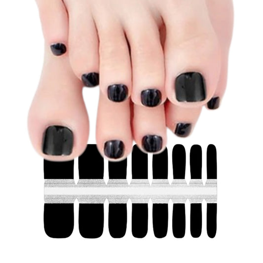 Solid Black | Nail Wraps | Nail Stickers | Nail Strips | Gel Nails | Nail Polish Wraps - Nailfordable