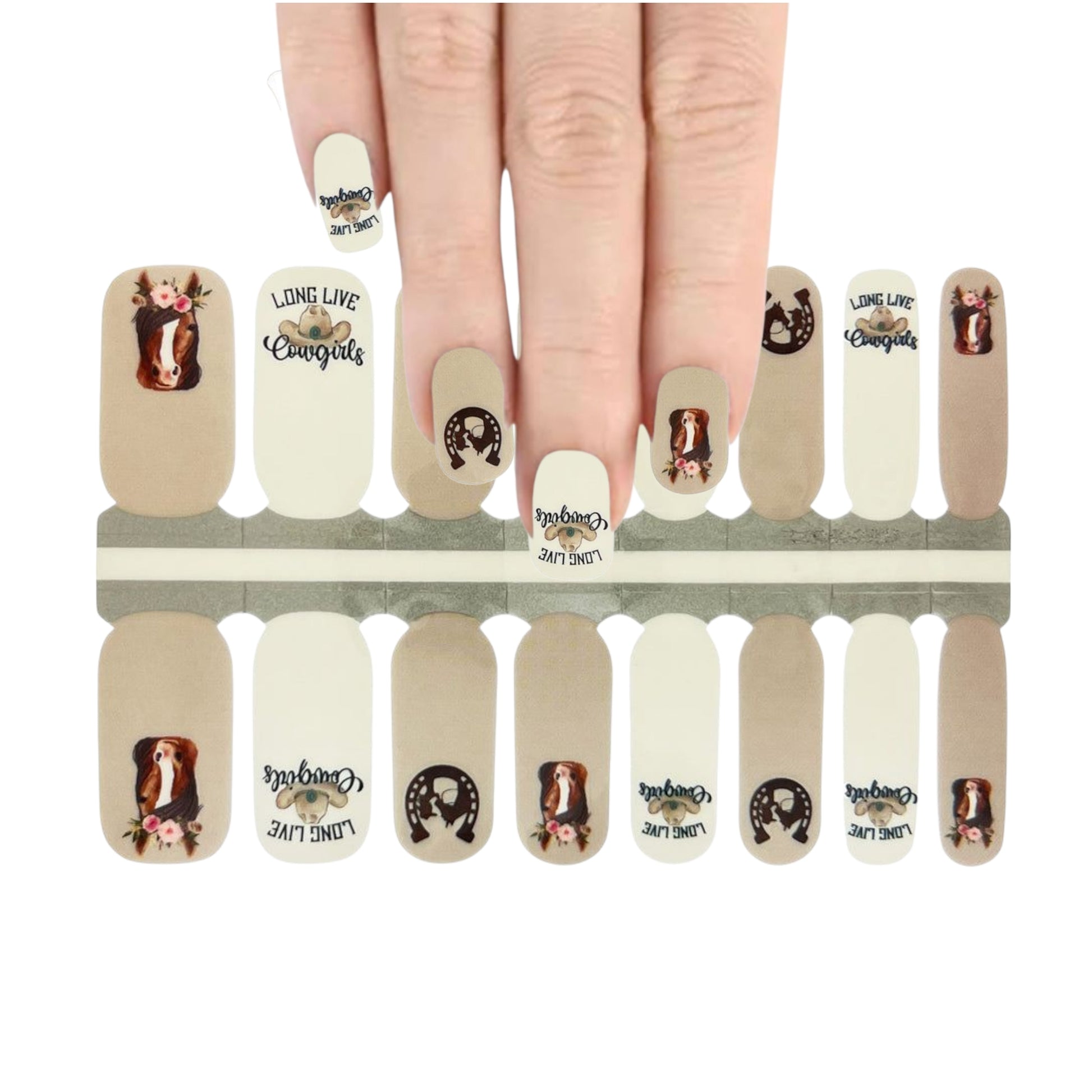 Horses | Nail Wraps | Nail Stickers | Nail Strips | Gel Nails | Nail Polish Wraps - Nailfordable