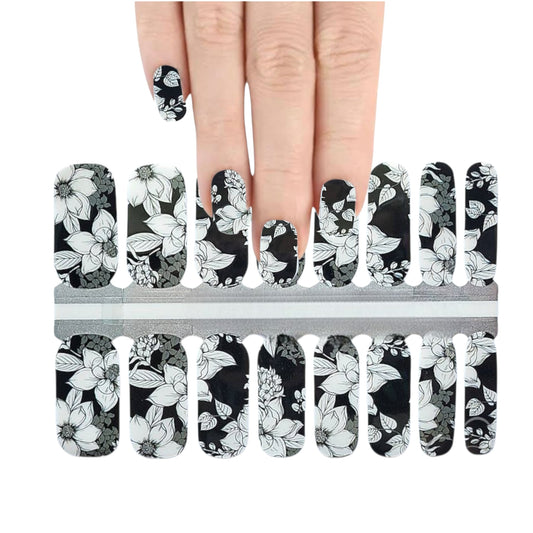 Flowers in the dark | Nail Wraps | Nail Stickers | Nail Strips | Gel Nails | Nail Polish Wraps - Nailfordable