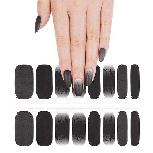 Midnight cementery | Nail Wraps | Nail Stickers | Nail Strips | Gel Nails | Nail Polish Wraps - Nailfordable