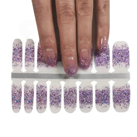 Lilac Rain tips | Nail Wraps | Nail Stickers | Nail Strips | Gel Nails | Nail Polish Wraps - Nailfordable