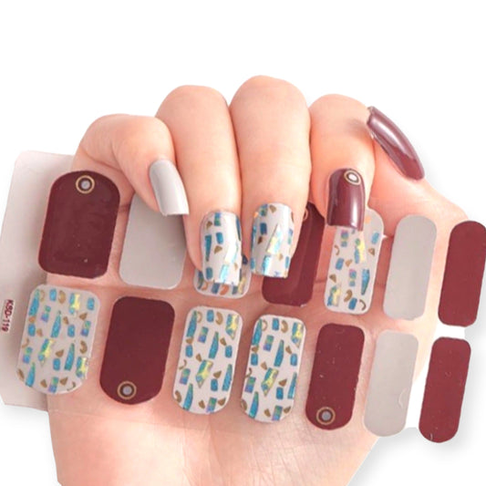 Sharp metals | Nail Wraps | Nail Stickers | Nail Strips | Gel Nails | Nail Polish Wraps - Nailfordable