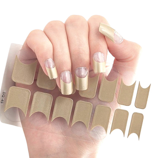 Golden Tips | Nail Wraps | Nail Stickers | Nail Strips | Gel Nails | Nail Polish Wraps - Nailfordable