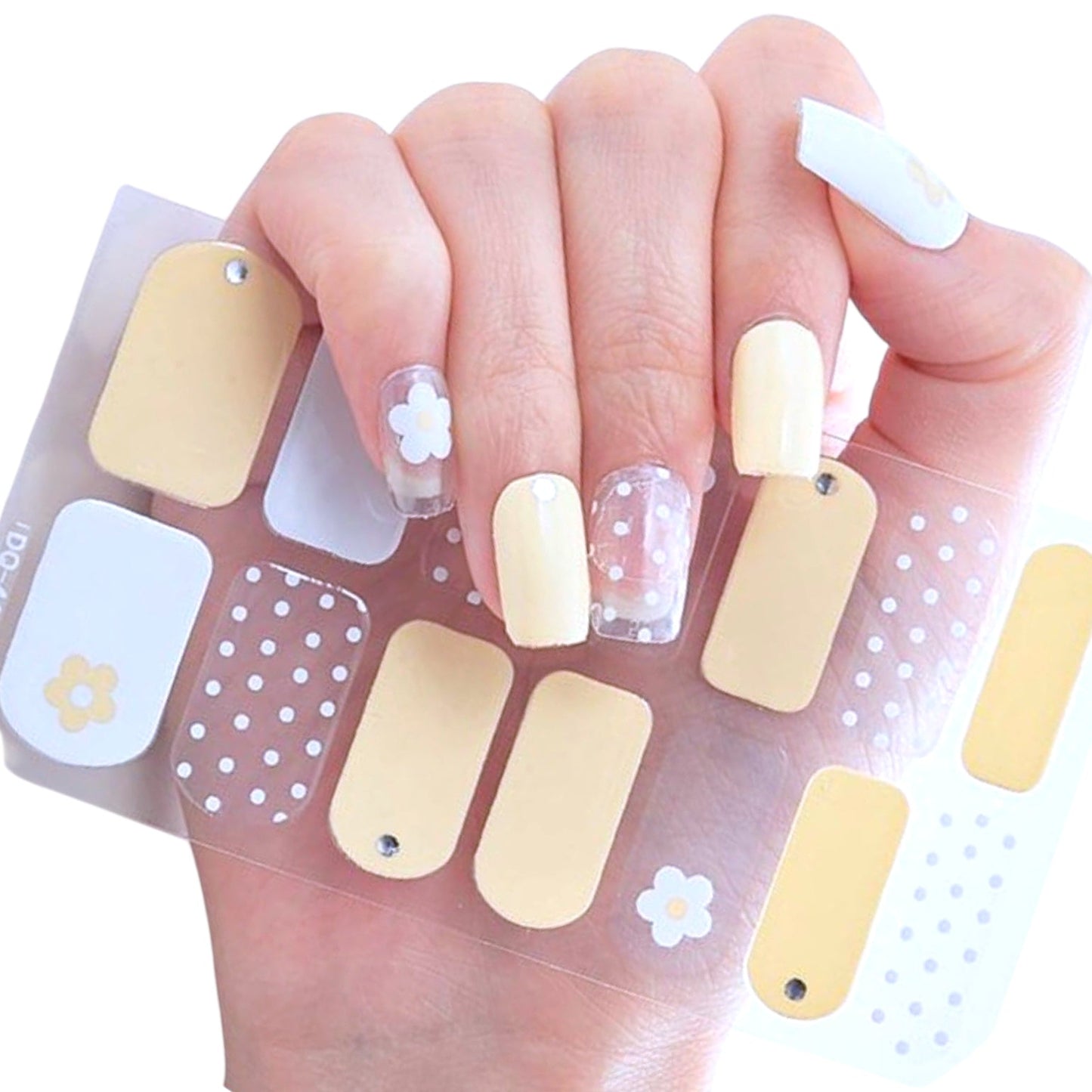Dotty Flower | Nail Wraps | Nail Stickers | Nail Strips | Gel Nails | Nail Polish Wraps - Nailfordable