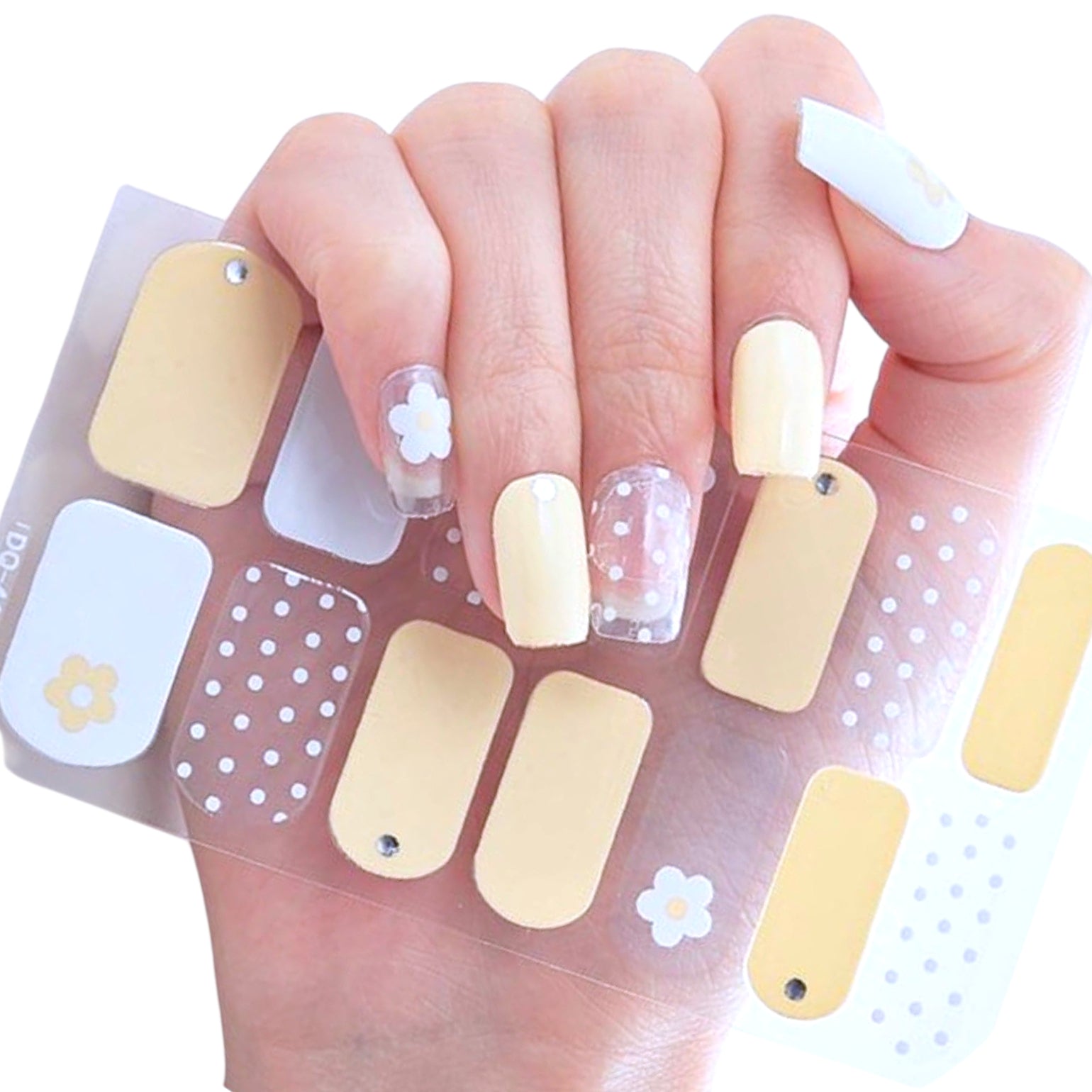 Dotty Flower | Nail Wraps | Nail Stickers | Nail Strips | Gel Nails | Nail Polish Wraps - Nailfordable