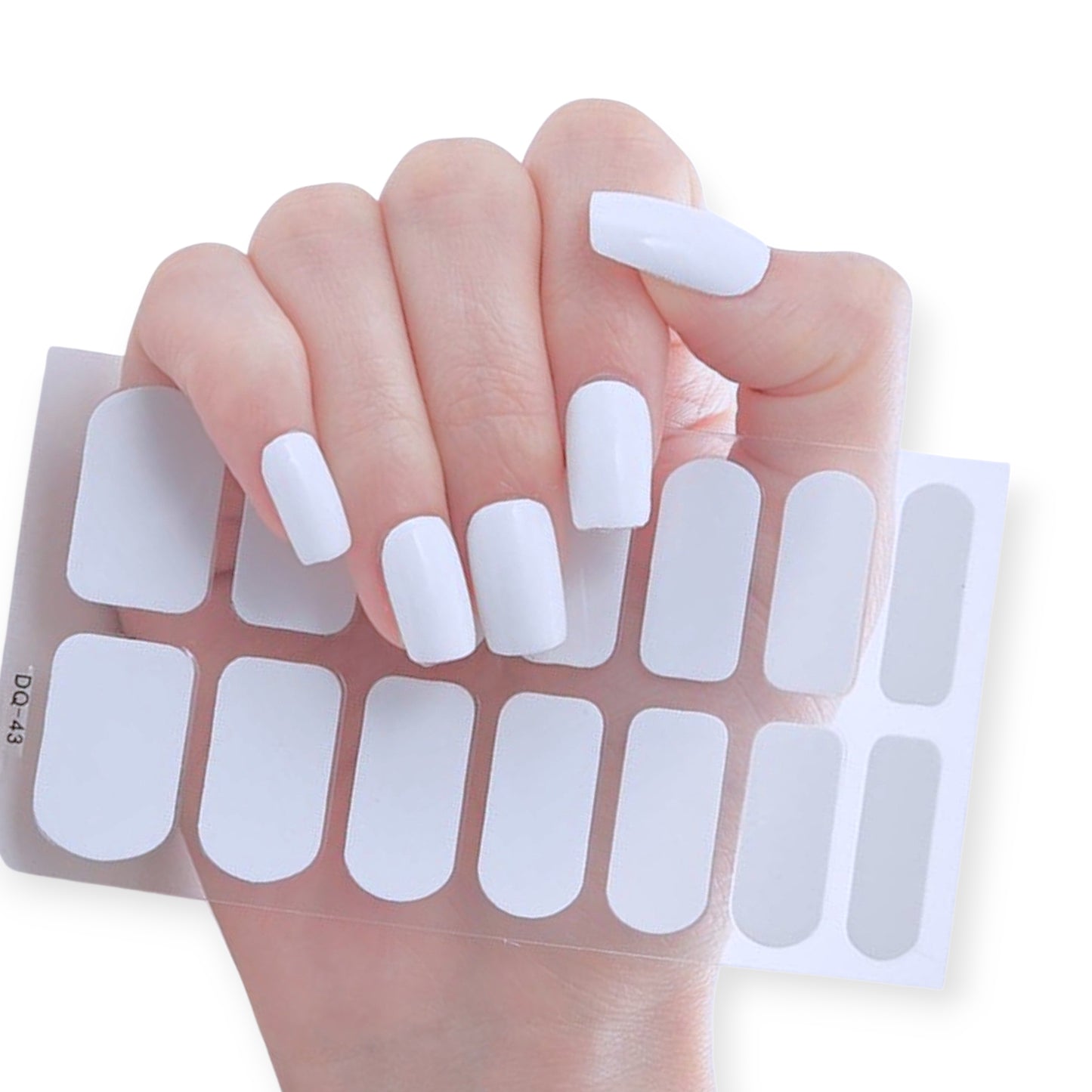 White solid | Nail Wraps | Nail Stickers | Nail Strips | Gel Nails | Nail Polish Wraps - Nailfordable