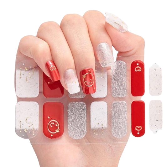 Circled moon | Nail Wraps | Nail Stickers | Nail Strips | Gel Nails | Nail Polish Wraps - Nailfordable