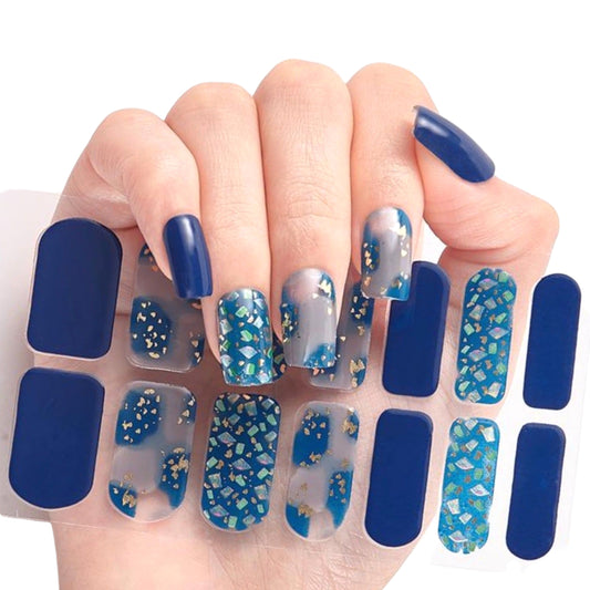 Blue lake | Nail Wraps | Nail Stickers | Nail Strips | Gel Nails | Nail Polish Wraps - Nailfordable