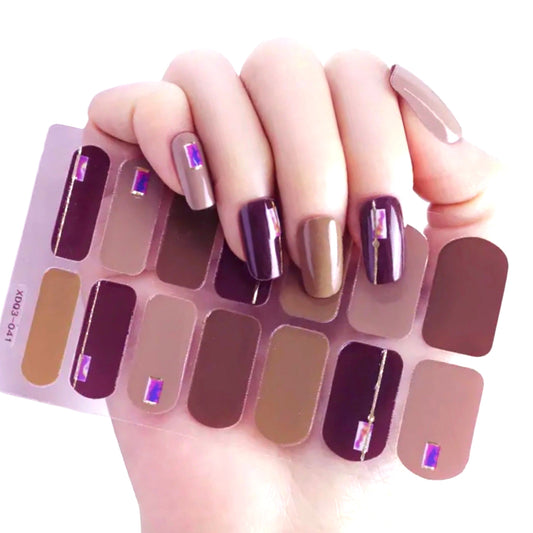 Brown Art | Nail Wraps | Nail Stickers | Nail Strips | Gel Nails | Nail Polish Wraps - Nailfordable