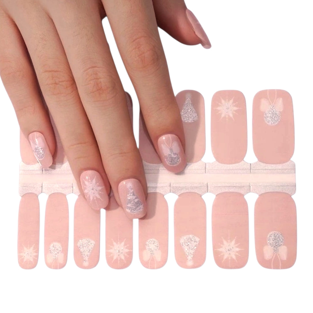Nude Christmas | Nail Wraps | Nail Stickers | Nail Strips | Gel Nails | Nail Polish Wraps - Nailfordable