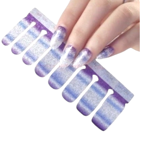 Blue stripe | Nail Wraps | Nail Stickers | Nail Strips | Gel Nails | Nail Polish Wraps - Nailfordable