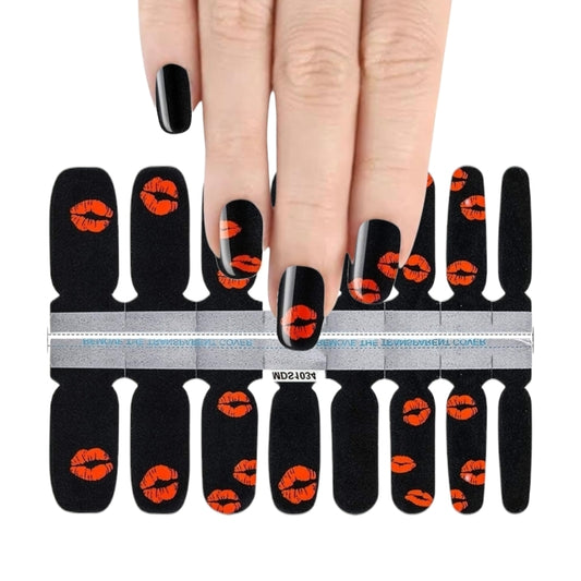 Red lips | Nail Wraps | Nail Stickers | Nail Strips | Gel Nails | Nail Polish Wraps - Nailfordable