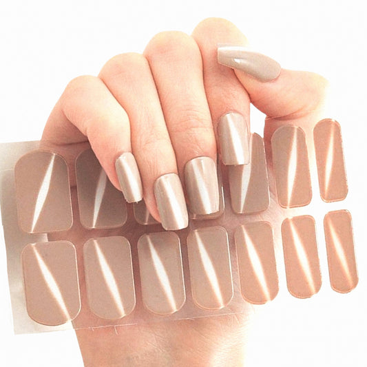 Nude cat eye | Nail Wraps | Nail Stickers | Nail Strips | Gel Nails | Nail Polish Wraps - Nailfordable