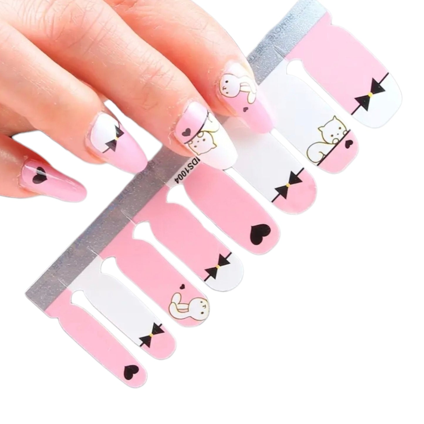 Cat and Bunny | Nail Wraps | Nail Stickers | Nail Strips | Gel Nails | Nail Polish Wraps - Nailfordable