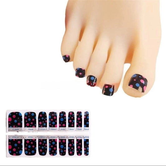 Pink-Blue bubbles | Nail Wraps | Nail Stickers | Nail Strips | Gel Nails | Nail Polish Wraps - Nailfordable