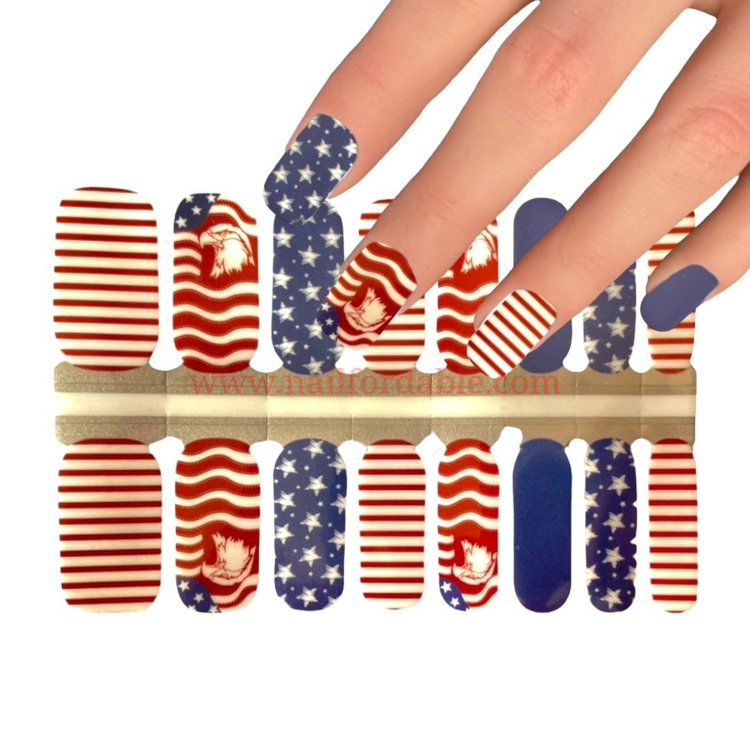 Freedom Calling Nail Wraps | Semi Cured Gel Wraps | Gel Nail Wraps |Nail Polish | Nail Stickers