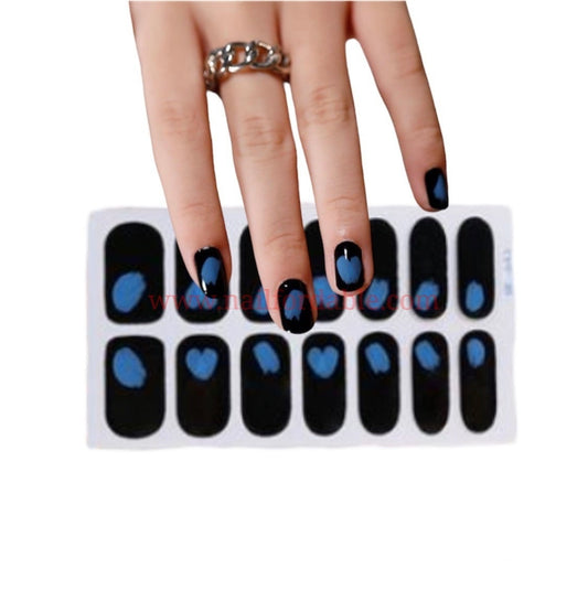 Blue watercolor Nail Wraps | Semi Cured Gel Wraps | Gel Nail Wraps |Nail Polish | Nail Stickers