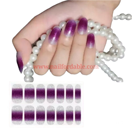 Purple gradient Nail Wraps | Semi Cured Gel Wraps | Gel Nail Wraps |Nail Polish | Nail Stickers