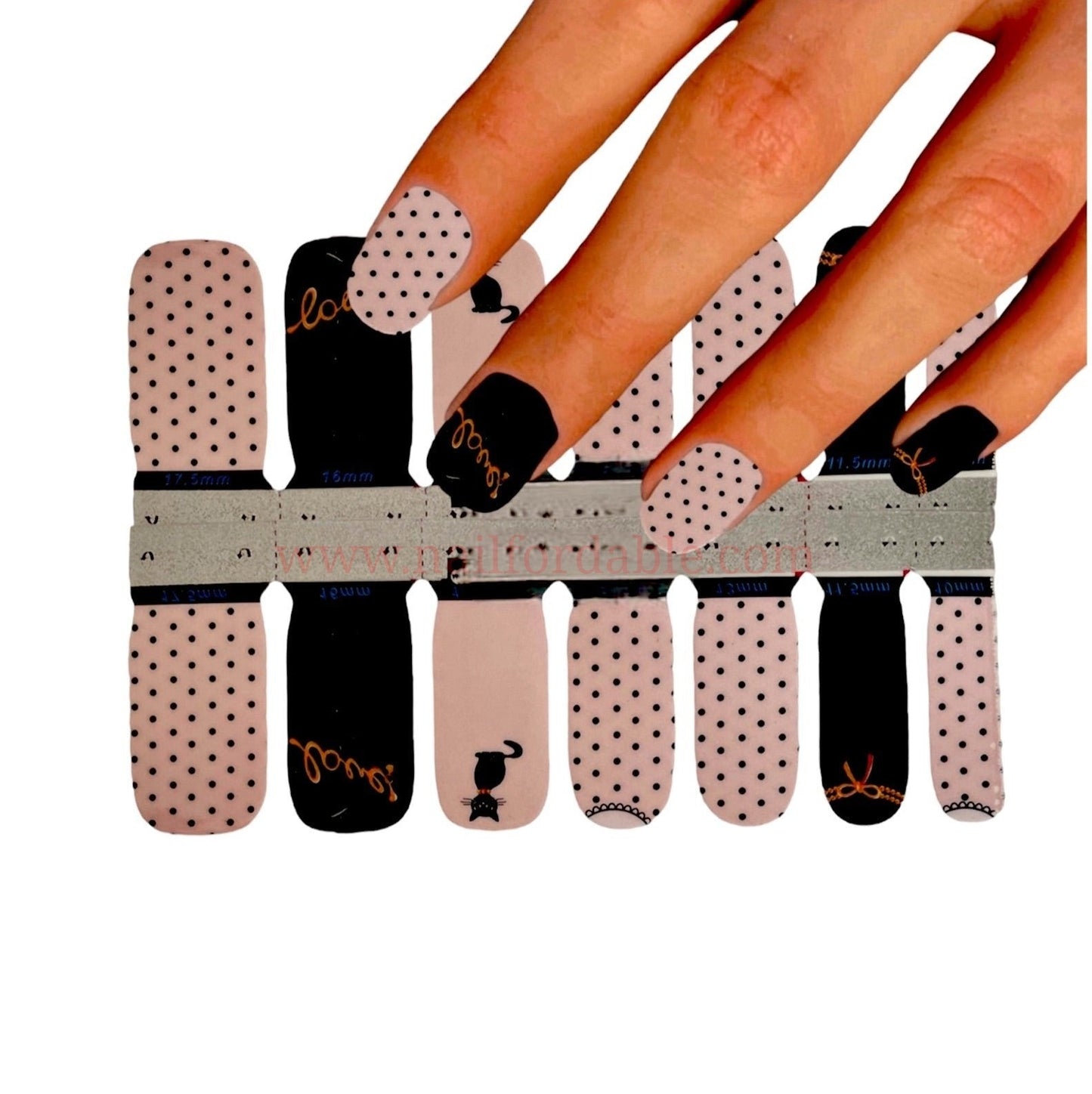 Purr-fect love Nail Wraps | Semi Cured Gel Wraps | Gel Nail Wraps |Nail Polish | Nail Stickers