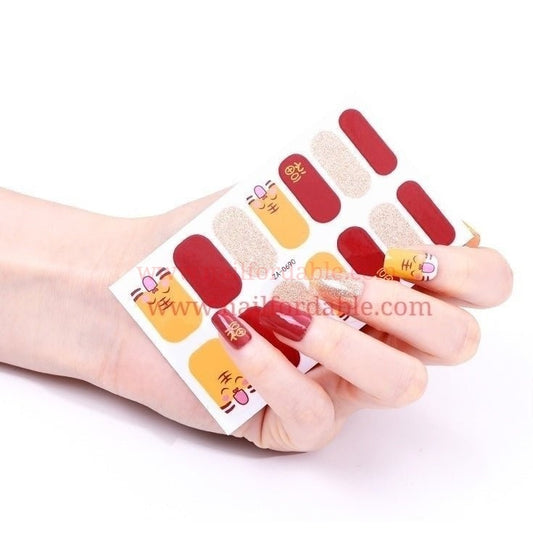 Samurai Nail Wraps | Semi Cured Gel Wraps | Gel Nail Wraps |Nail Polish | Nail Stickers