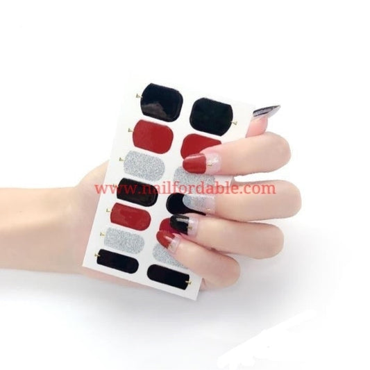 Patriotic french tips Nail Wraps | Semi Cured Gel Wraps | Gel Nail Wraps |Nail Polish | Nail Stickers