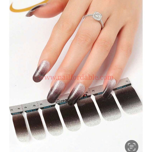 Dark Brown gradient Nail Wraps | Semi Cured Gel Wraps | Gel Nail Wraps |Nail Polish | Nail Stickers