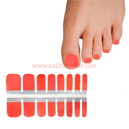 Orange solid Nail Wraps | Semi Cured Gel Wraps | Gel Nail Wraps |Nail Polish | Nail Stickers