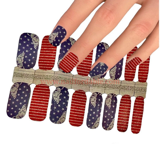 Glorious Freedom Nail Wraps | Semi Cured Gel Wraps | Gel Nail Wraps |Nail Polish | Nail Stickers