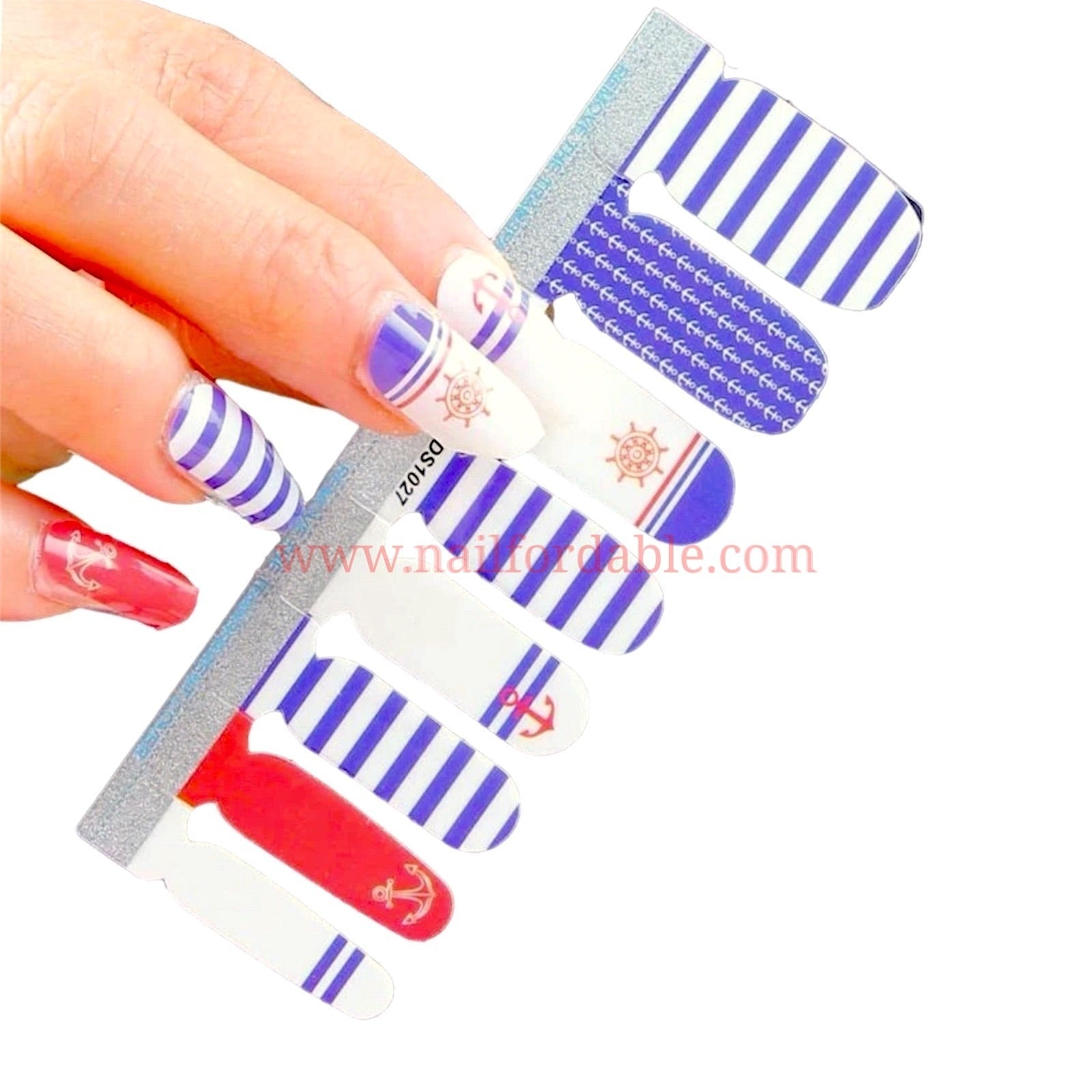 Anchors Nail Wraps | Semi Cured Gel Wraps | Gel Nail Wraps |Nail Polish | Nail Stickers