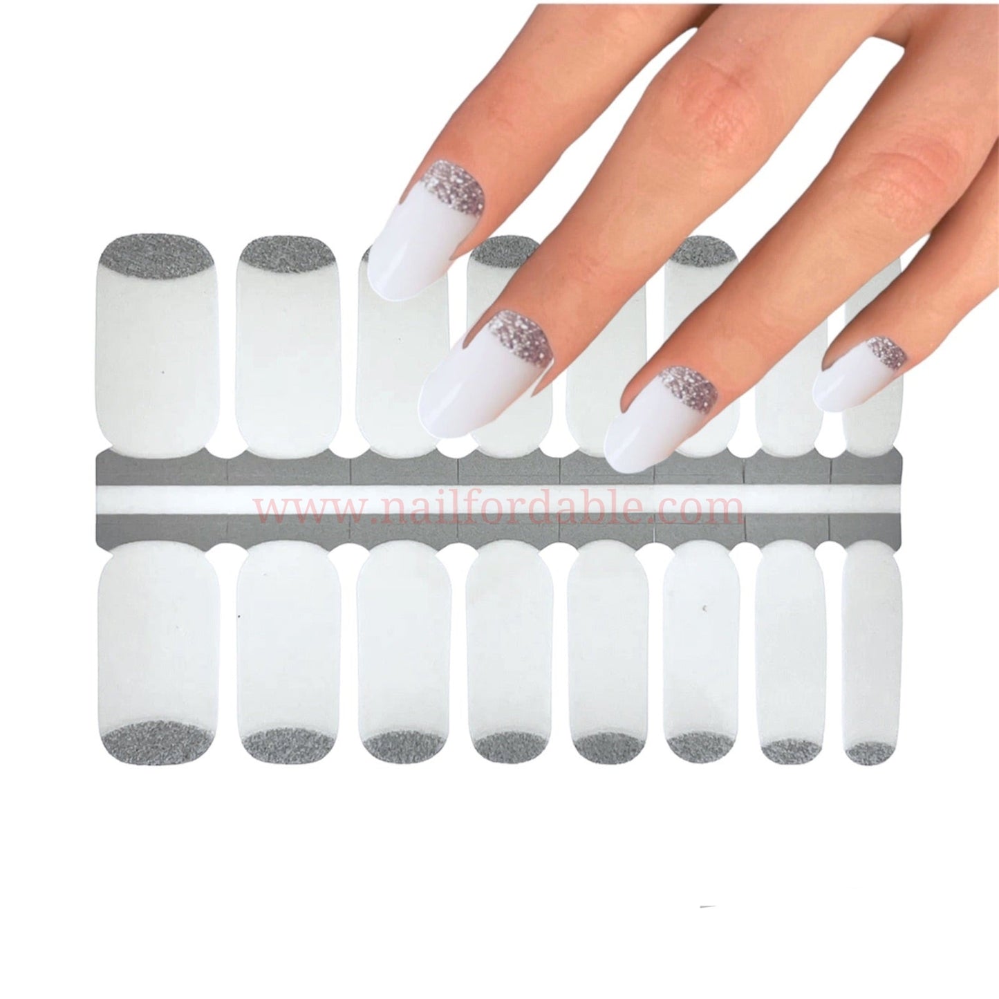 Silver sunshine | Nail Wraps | Nail Stickers | Nail Strips | Gel Nails | Nail Polish Wraps - Nailfordable