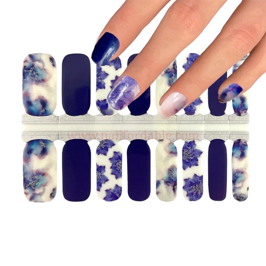 Royal Icing flowers Nail Wraps | Semi Cured Gel Wraps | Gel Nail Wraps |Nail Polish | Nail Stickers