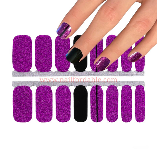 Follow the Black line Nail Wraps | Semi Cured Gel Wraps | Gel Nail Wraps |Nail Polish | Nail Stickers