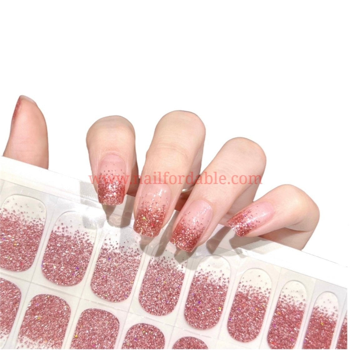 Buy Secret Lives® acrylic press on nails artifical designer fake nails  extension transparent with golden glitter design 24 pieces set with  manicure kit Online at Low Prices in India - Amazon.in