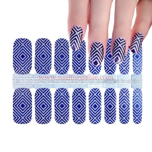 Rhombus outline Nail Wraps | Semi Cured Gel Wraps | Gel Nail Wraps |Nail Polish | Nail Stickers