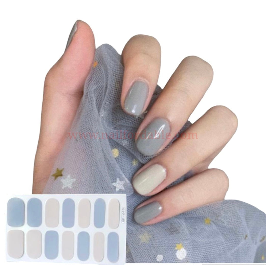 Blue to Gray Nail Wraps | Semi Cured Gel Wraps | Gel Nail Wraps |Nail Polish | Nail Stickers