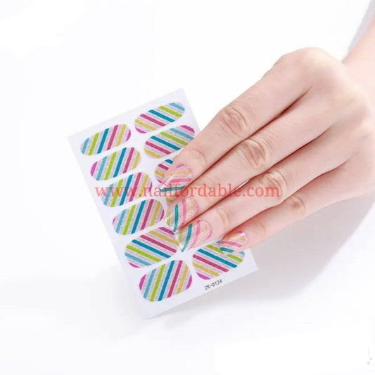Just Lines Nail Wraps | Semi Cured Gel Wraps | Gel Nail Wraps |Nail Polish | Nail Stickers