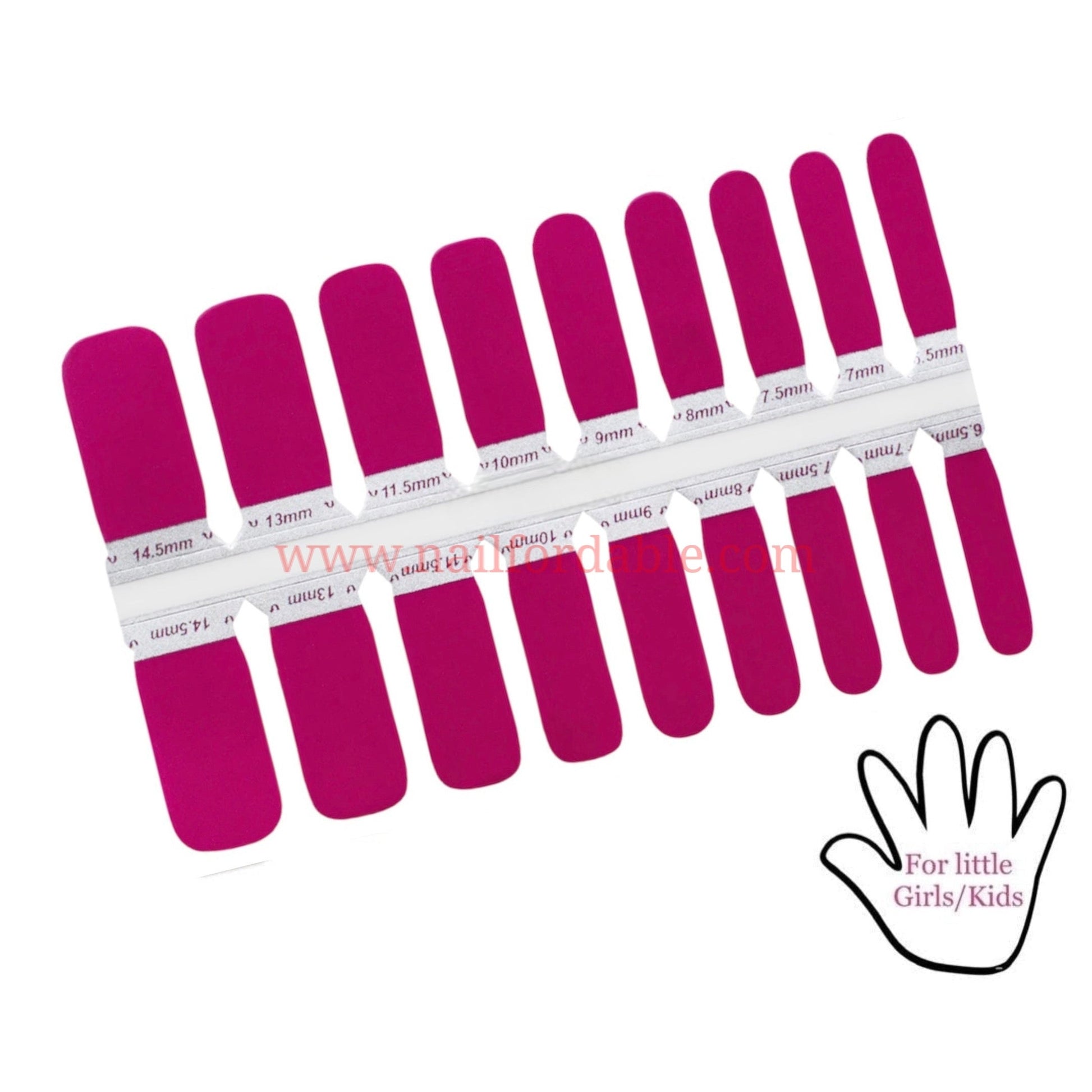 Magenta solid color Nail Wraps | Semi Cured Gel Wraps | Gel Nail Wraps |Nail Polish | Nail Stickers